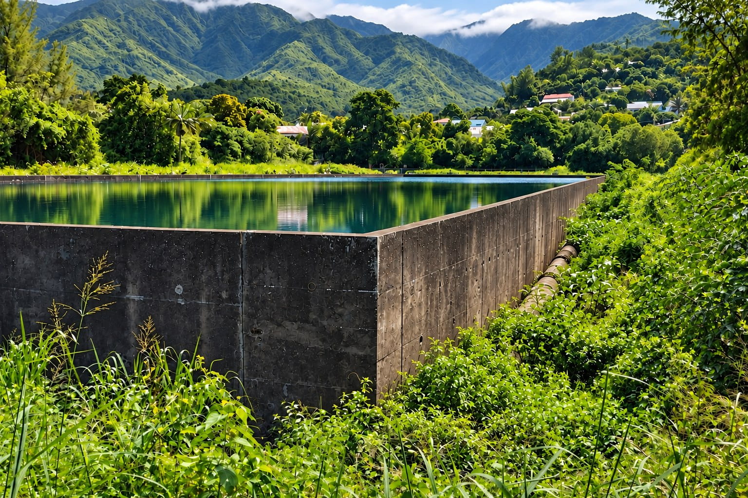 Réservoir d’eau brute du Gol Les Hauts à La Réunion